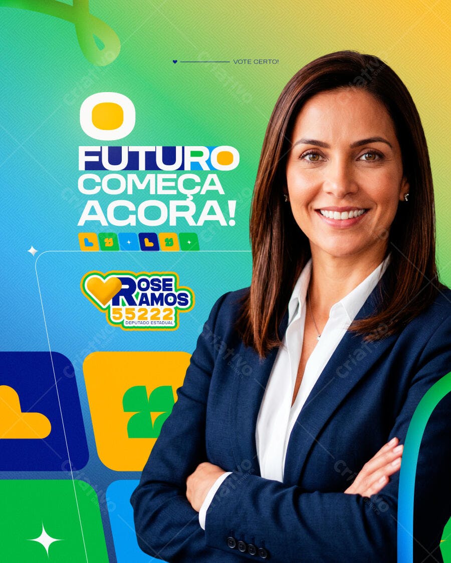 Post Instagram Campanha Política PSD Editável