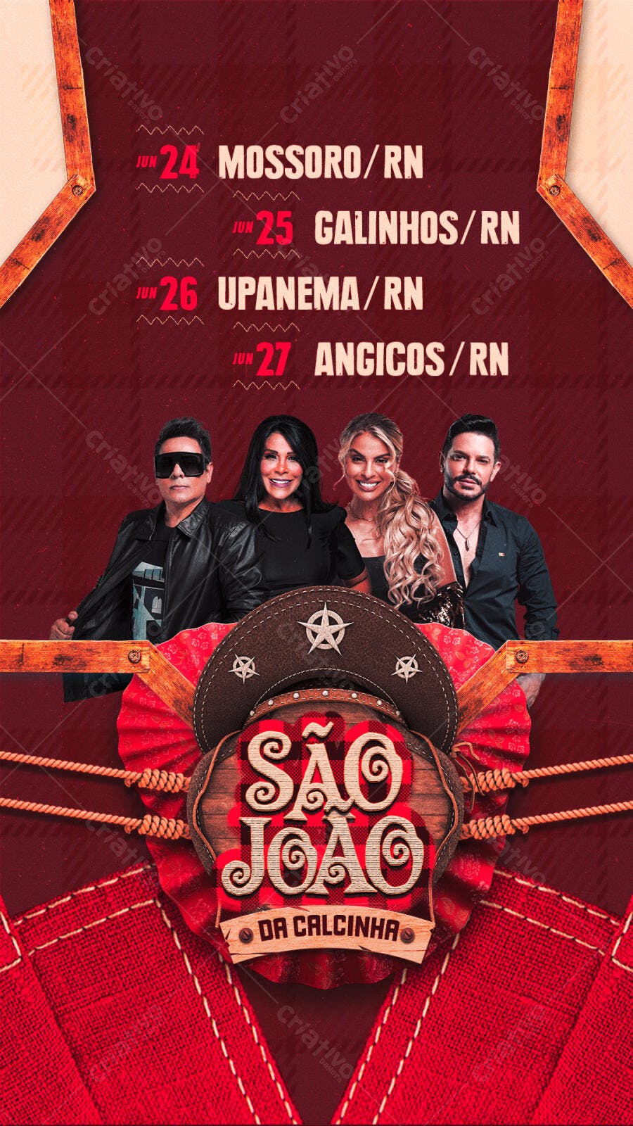 Story Instagram São João Festa Junina Forró PSD Editável