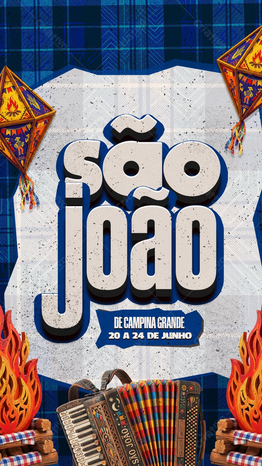 Story Instagram São João Festa Junina Junho PSD Editável