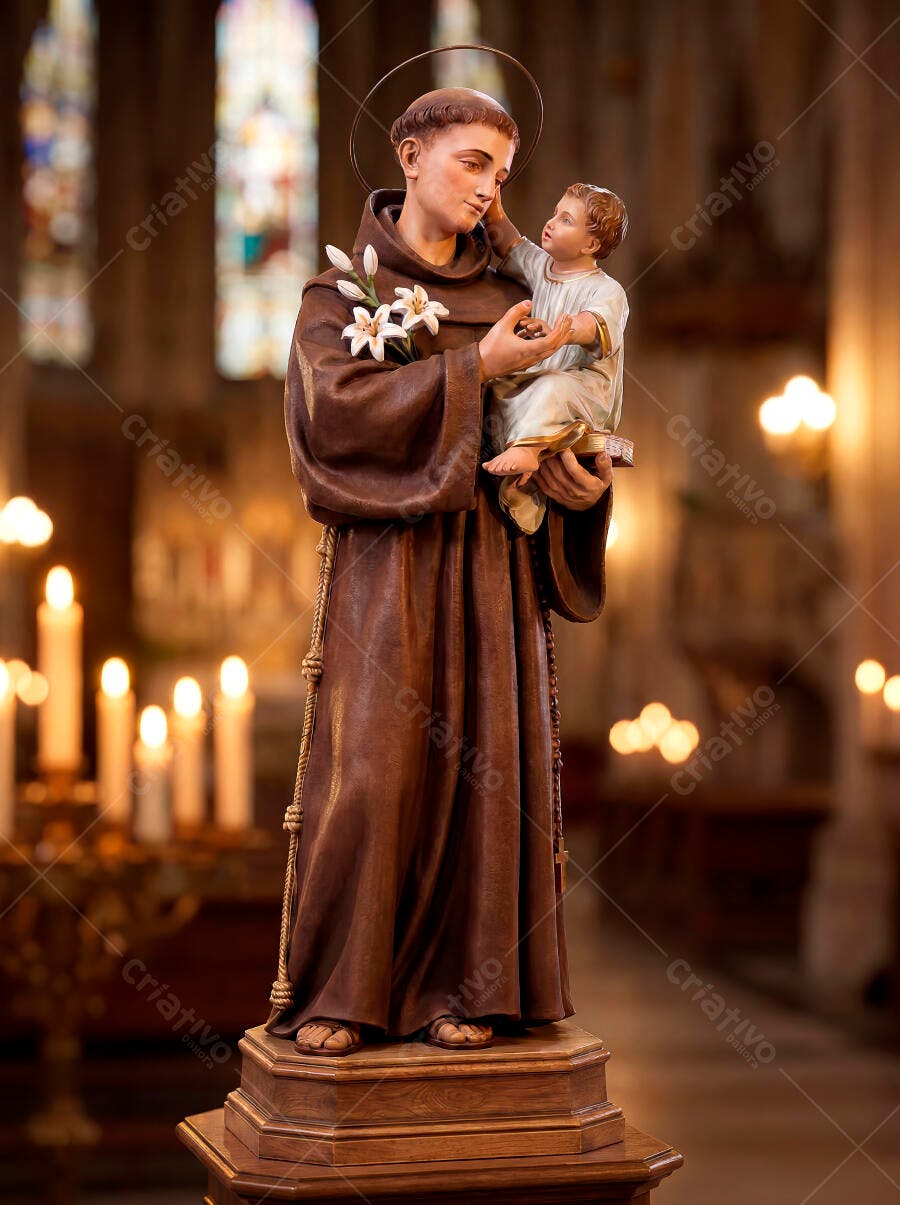 Foto Santo Antônio com Menino Jesus Igreja Velas