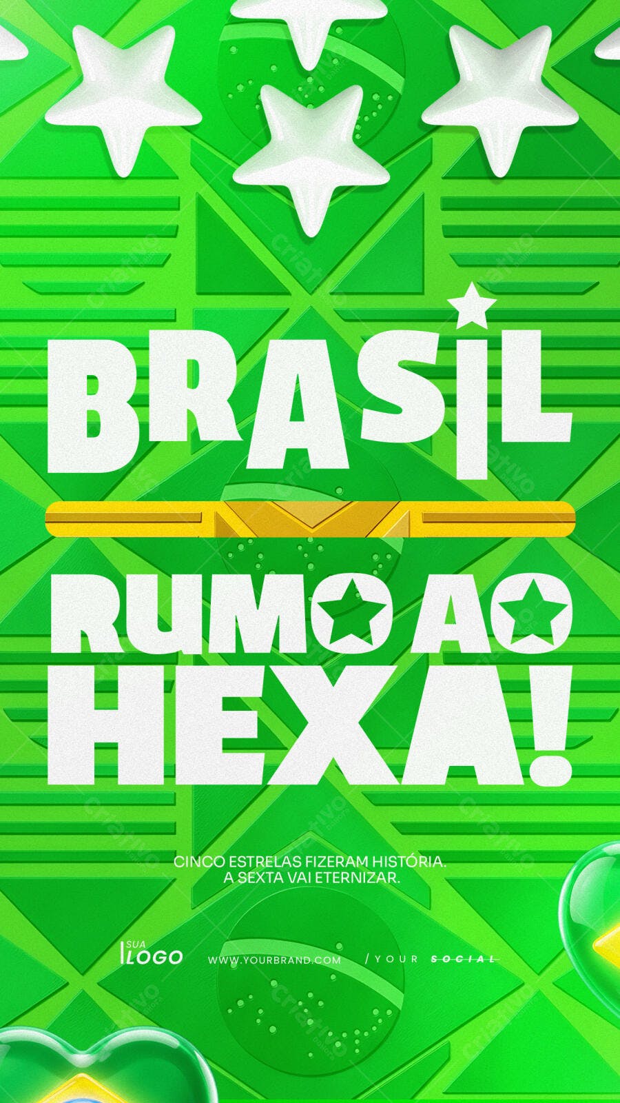 Story Brasil Copa do Mundo Rumo ao Hexa PSD Editável