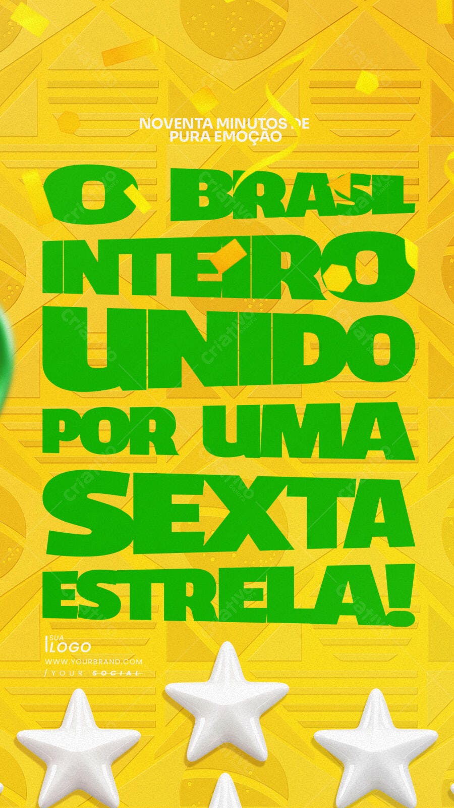 Story Copa do Mundo Brasil Hexa PSD Editável