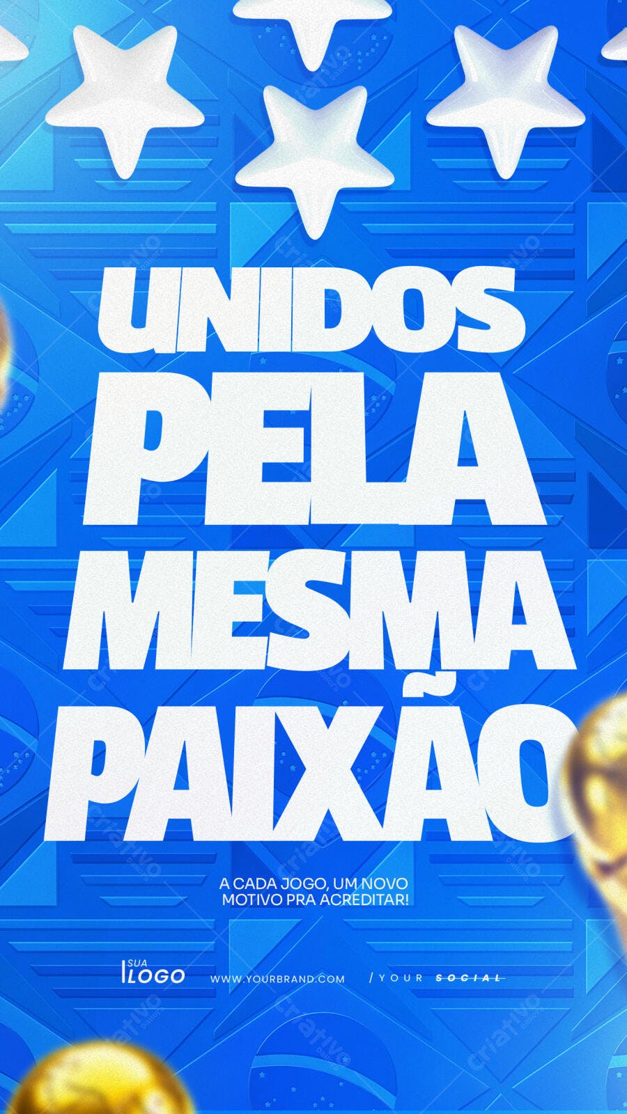 Story Copa do Mundo Futebol Brasil PSD Editável