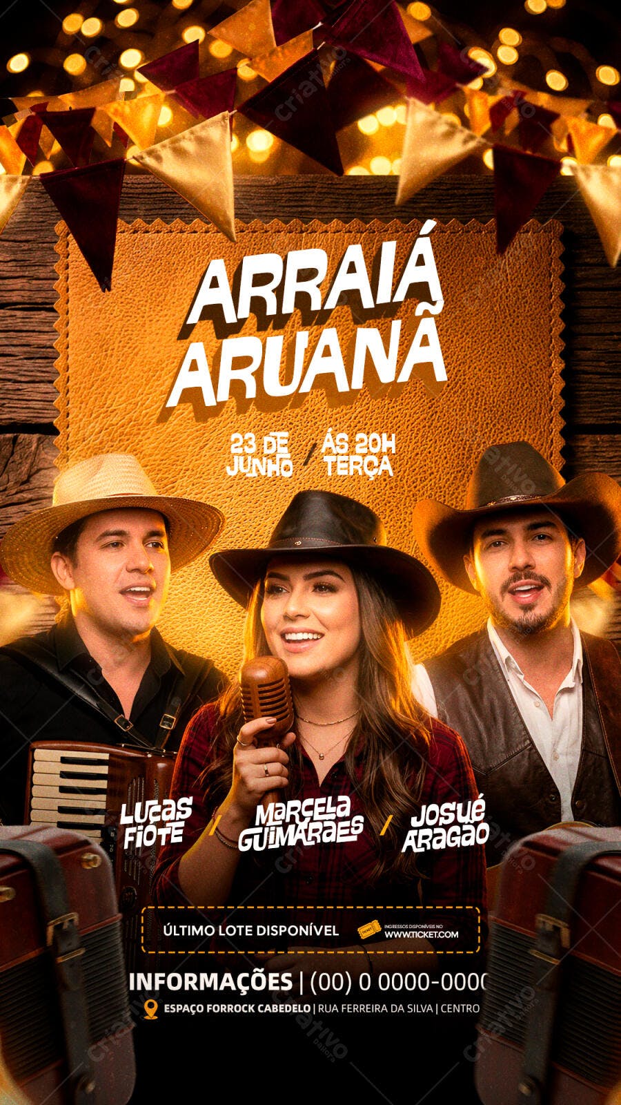 Story Instagram Festa Junina Arraial Forró PSD Editável