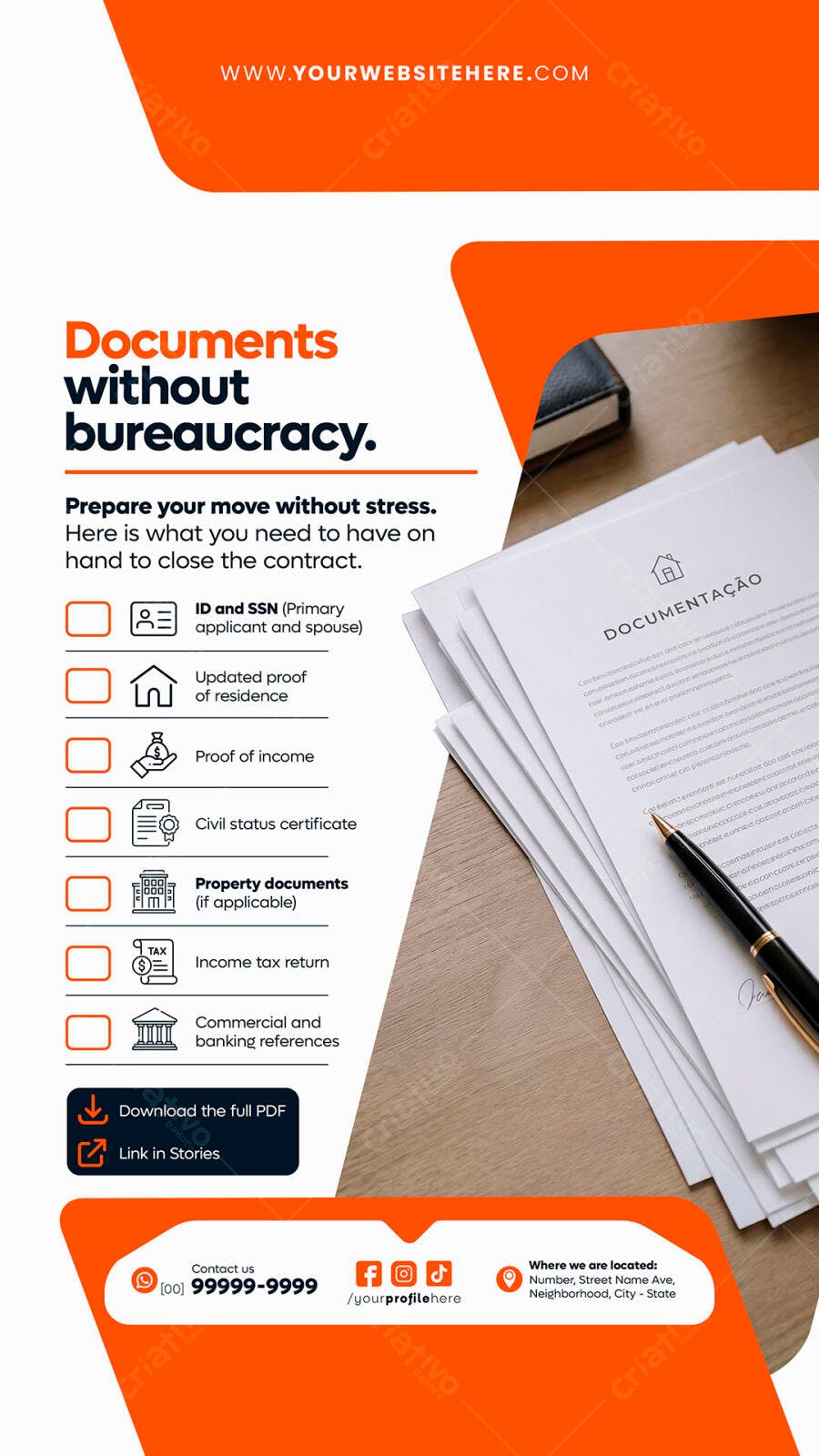 Story Imobiliária Documentos Aluguel PSD Editável