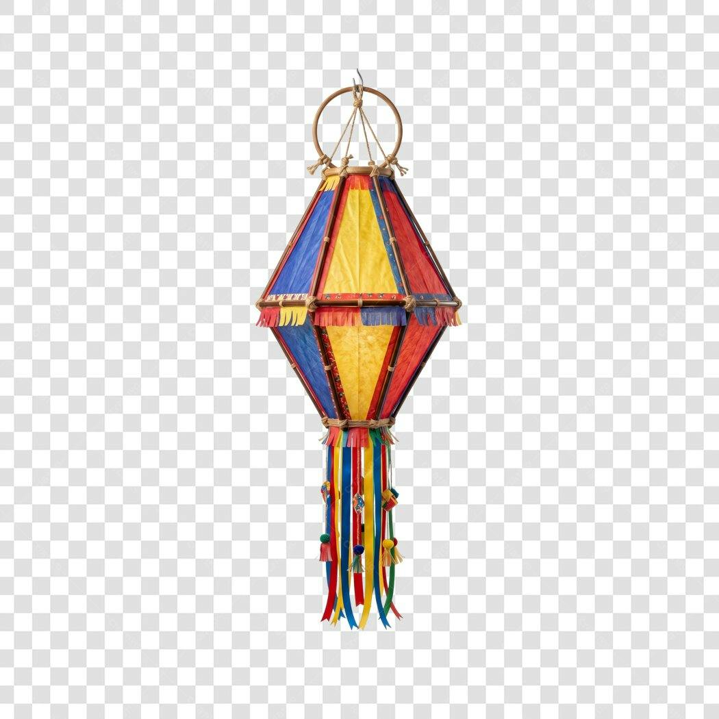 Elemento Decorativo Lanterna Festa Junina Junho PNG Fundo Transparente