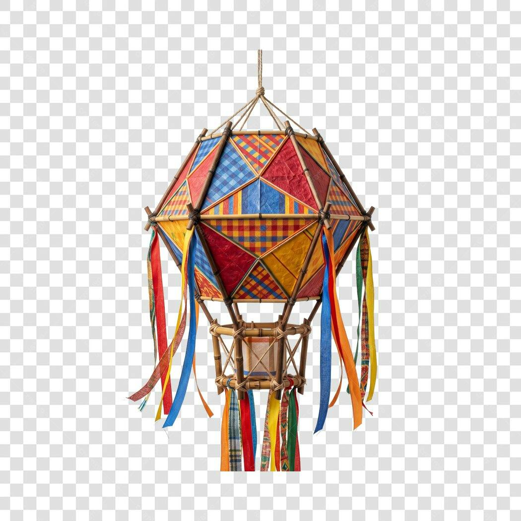 Foto Recortada Balão Festa Junina Junho PNG Fundo Transparente