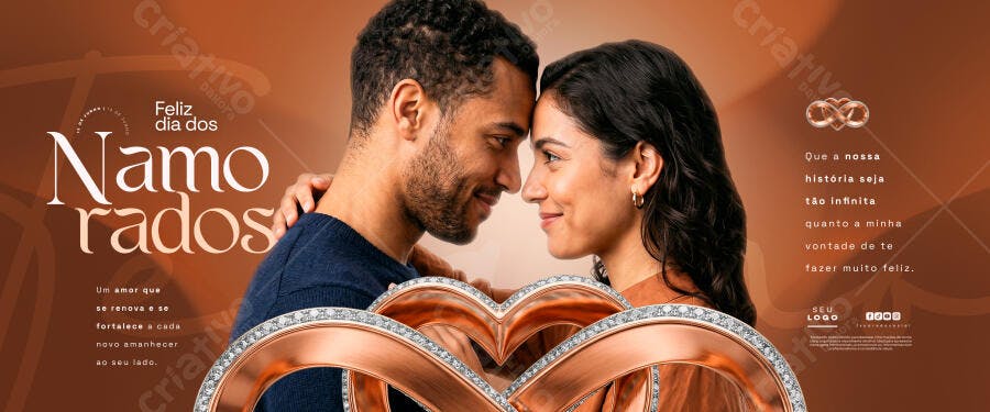 Post Instagram Dia dos Namorados Casal PSD Editável