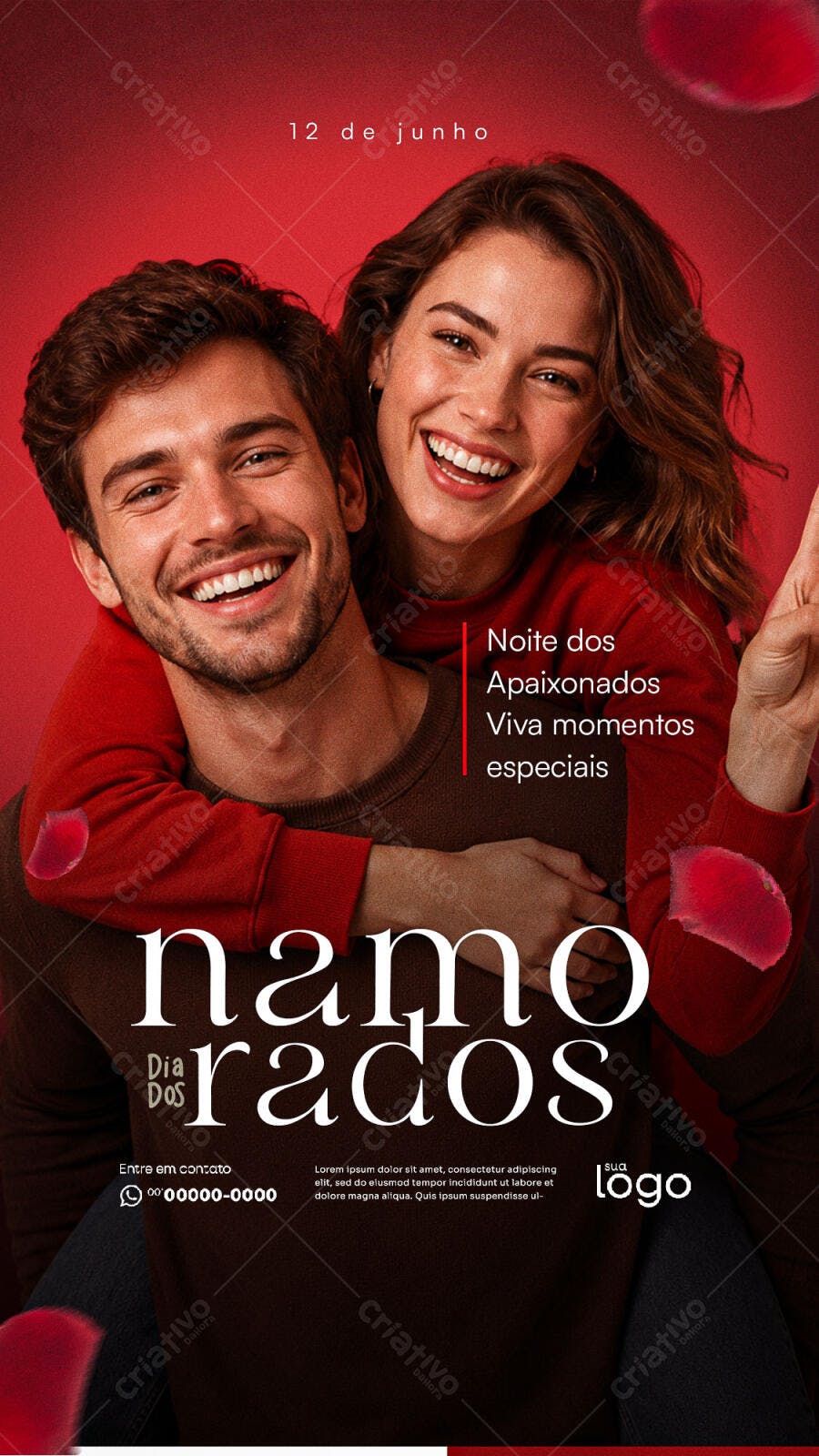 Story Dia dos Namorados 12 de Junho Social Media PSD Editável