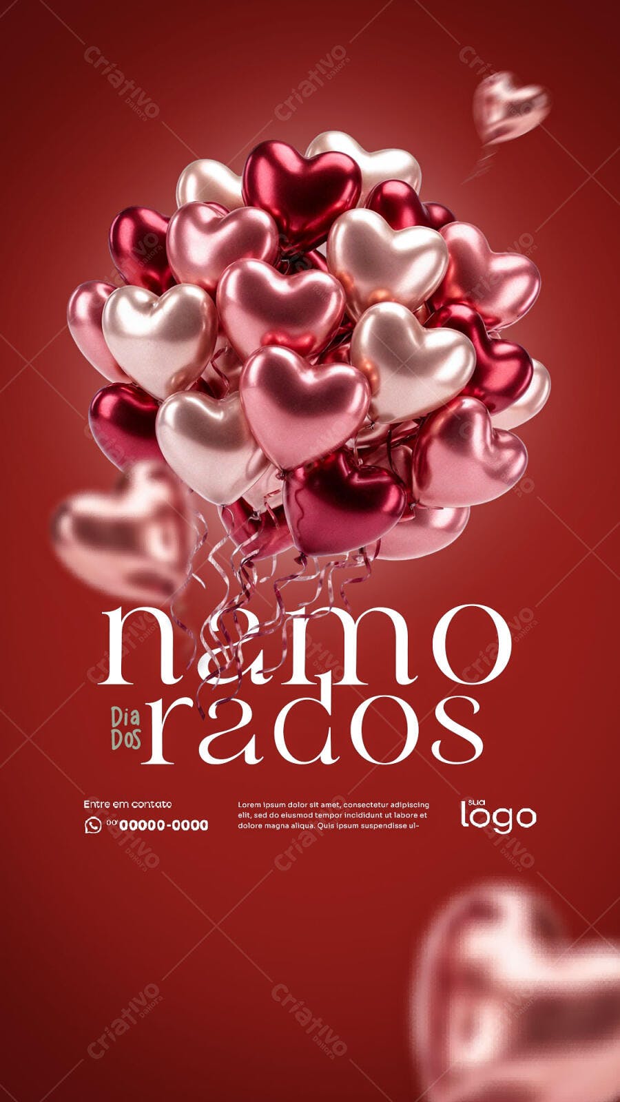 Story Dia dos Namorados 12 de Junho Social Media PSD Editável