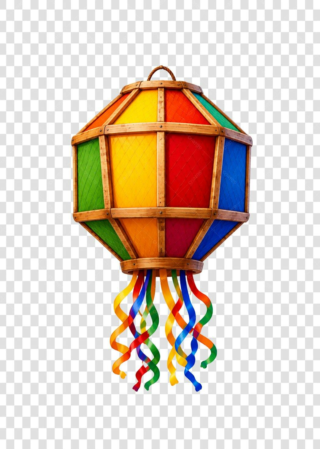Elemento Decorativo Balão Festa Junina São João Junho PNG Fundo Transparente