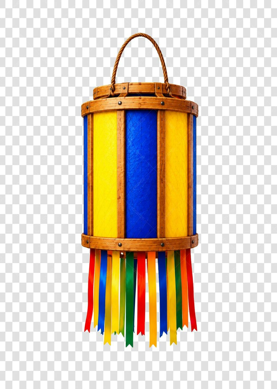 Elemento Decorativo Lanterna Festa Junina Junho PNG Fundo Transparente