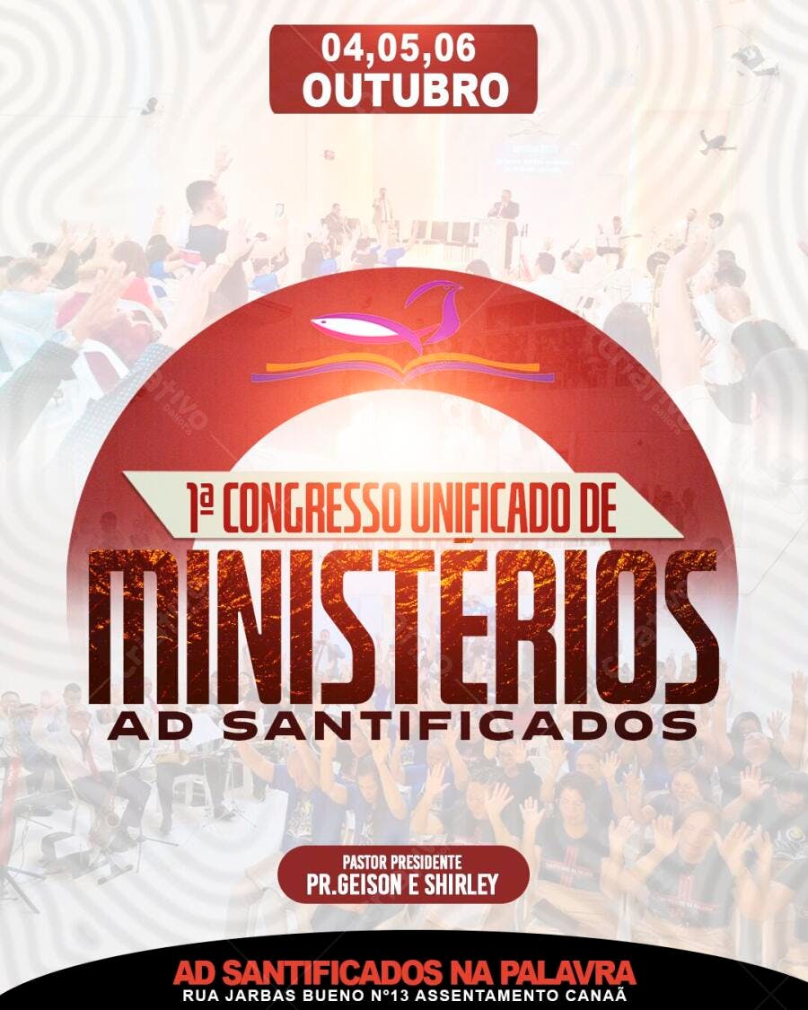 Flyer Congresso Unificado de Ministérios Outubro PSD Editável