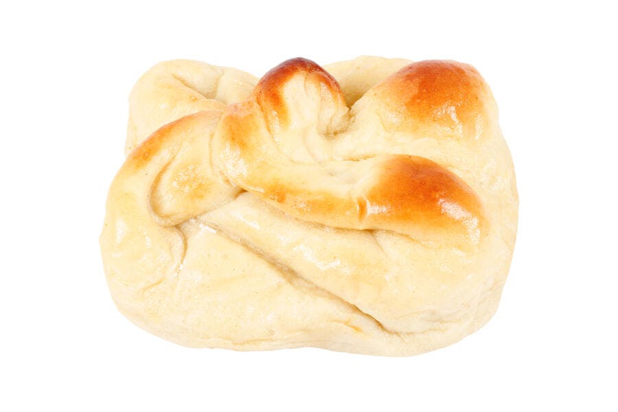 Foto Pão de Leite Doce Assado Fundo Branco Isolado