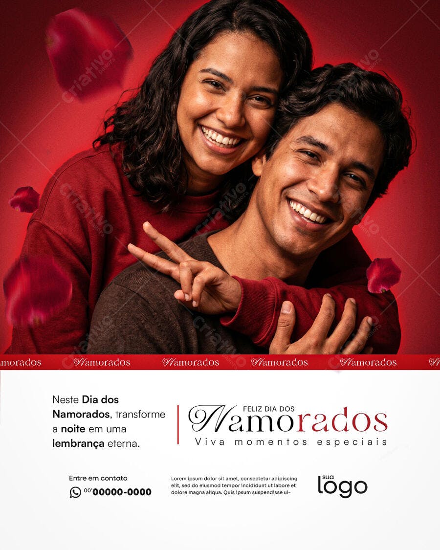 Post Instagram Dia dos Namorados Casal PSD Editável