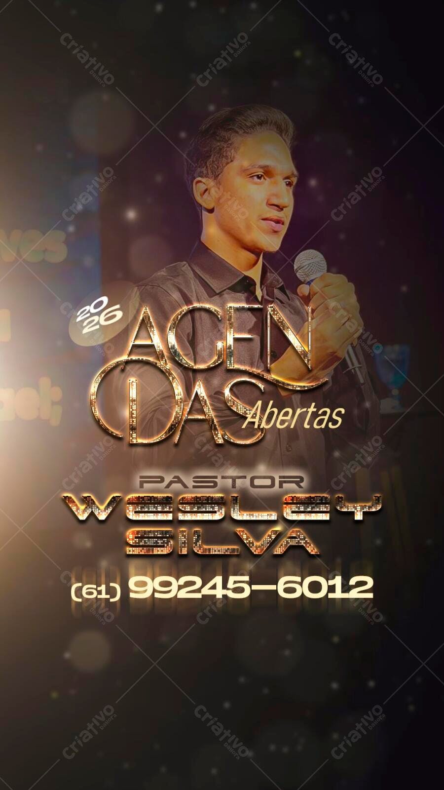Flyer Agendas Abertas Pastor Evento Religioso PSD Editável