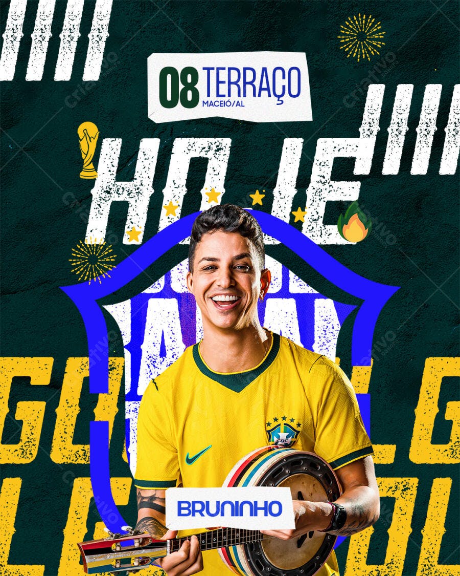 Post Instagram Copa do Mundo Futebol PSD Editável