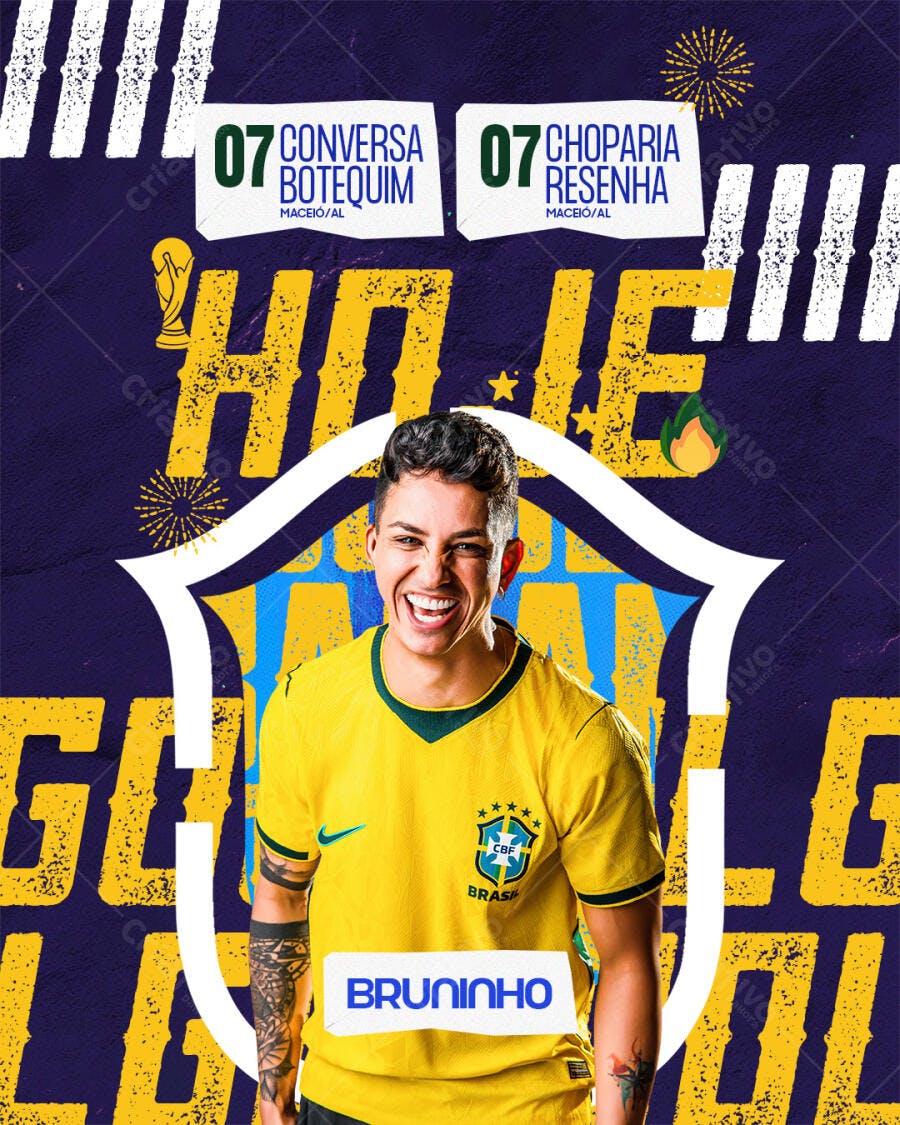 Post Instagram Copa do Mundo Futebol PSD Editável