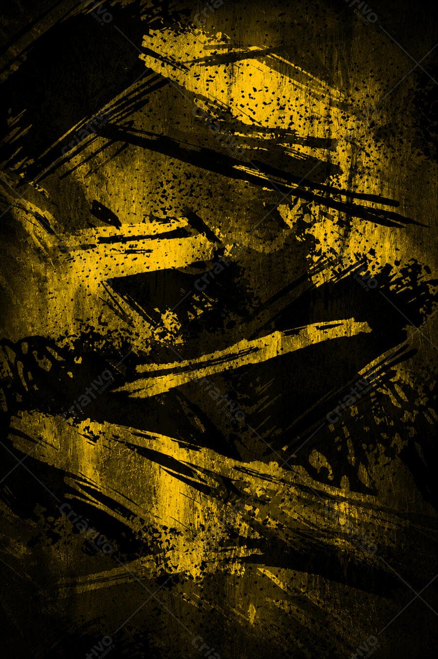Textura Grunge Amarelo e Preto Abstrata para Fundo