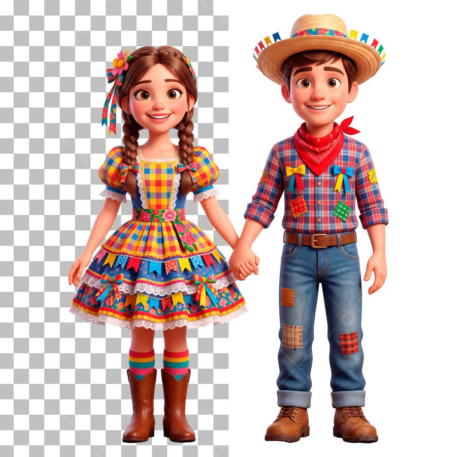 PERSONAGENS DE SÃO JOÃO PSD EDITÁVEL