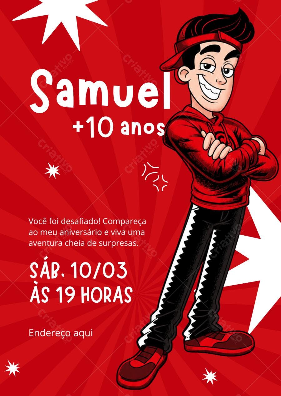 Convite de aniversário Enaldinho editável