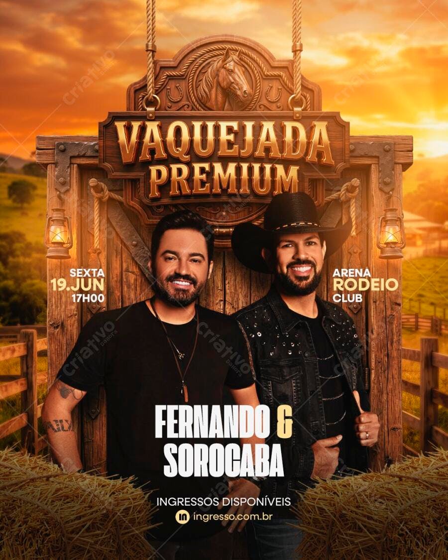 Flyer Vaquejada Premium Junho PSD Editável