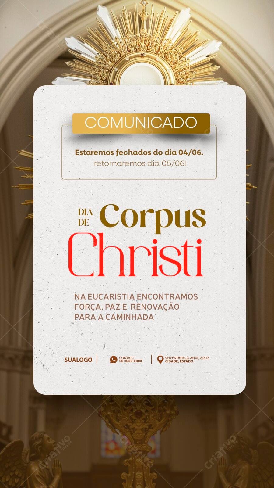 Story Instagram Corpus Christi Comunicação PSD Editável