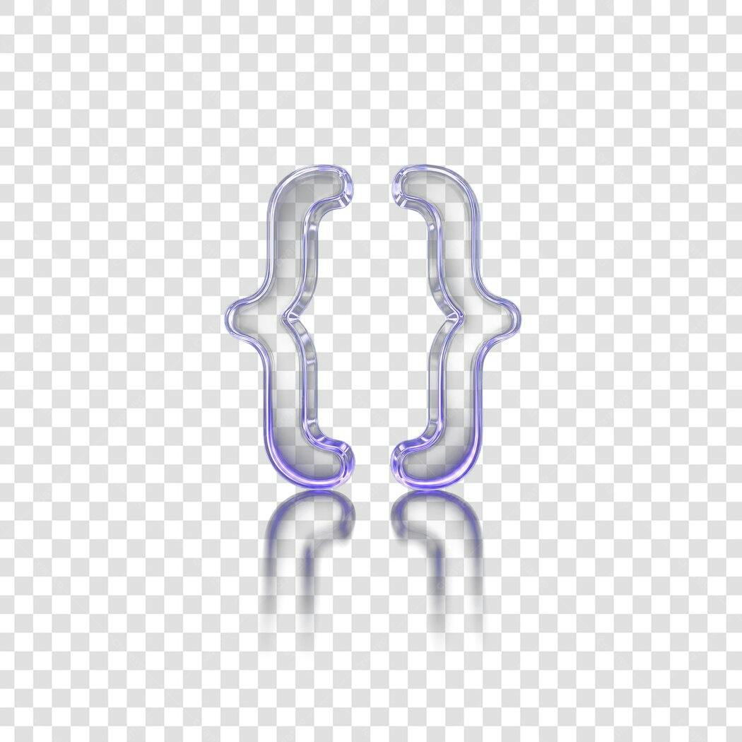 Elemento 3D Chaves Roxo Vidro Transparente PNG Fundo Transparente