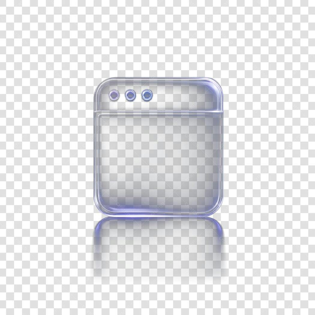 Elemento 3D Janela Navegador Transparente PNG Fundo Transparente