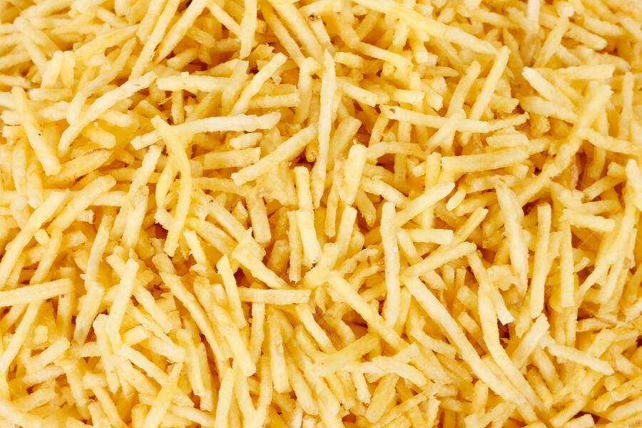 Foto Batata Palha Crocante Dourada Alimento Fritura
