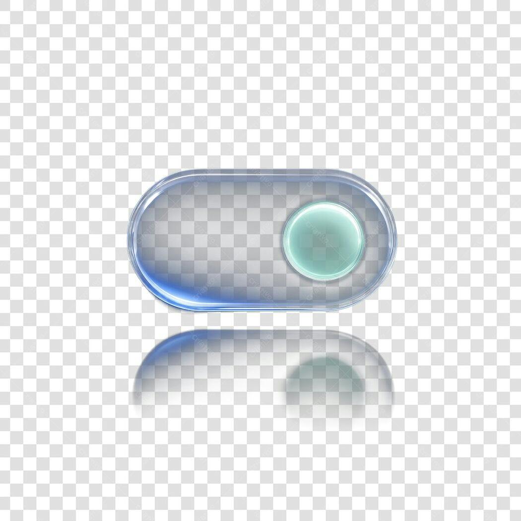 Ícone Botão Toggle Switch Azul Transparente PNG Fundo Transparente