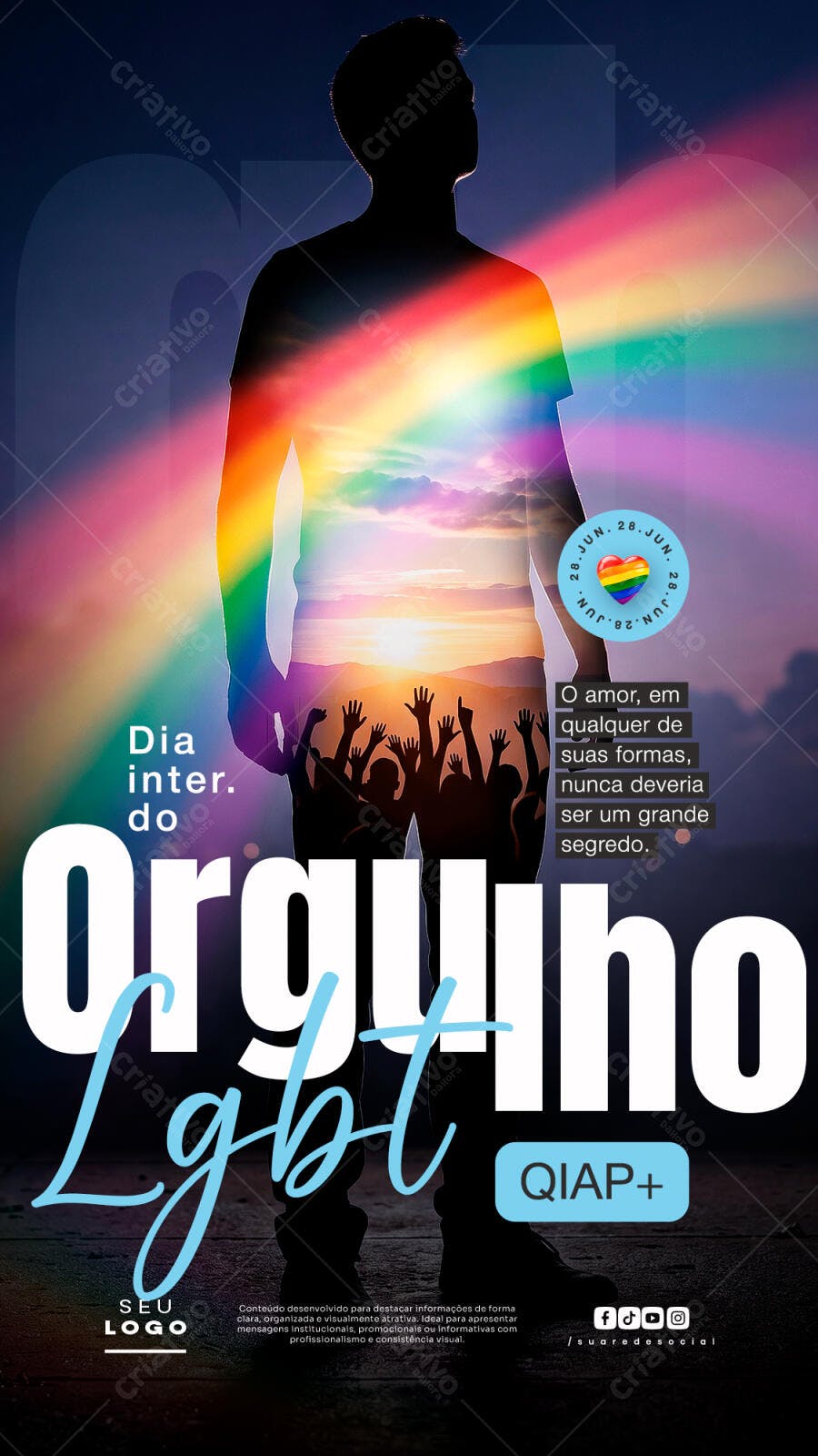 Story Dia do Orgulho LGBT Junho PSD Editável