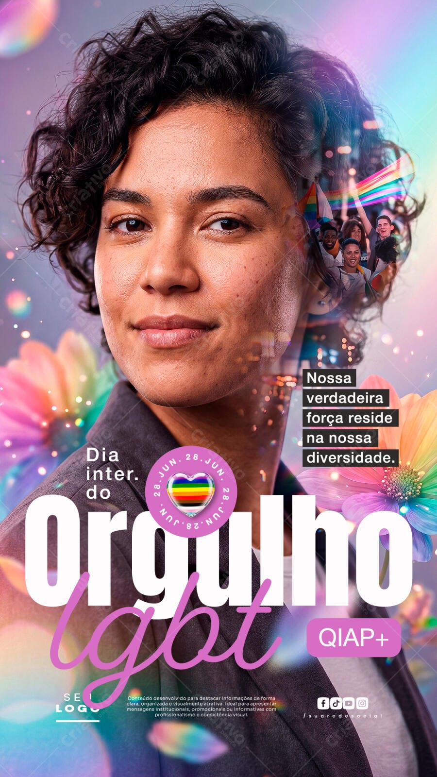 Story Dia do Orgulho LGBTQIA+ Junho PSD Editável