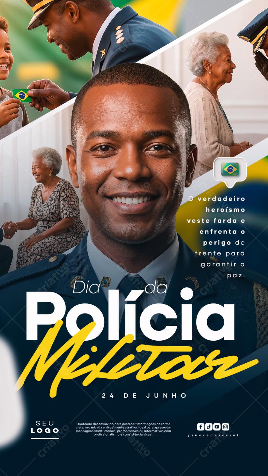 Post Dia da Polícia Militar 24 de Junho PSD Editável