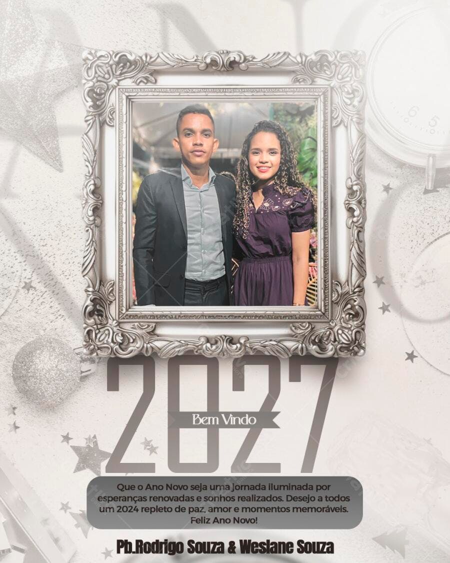 Post Instagram Ano Novo Réveillon 2024 PSD Editável