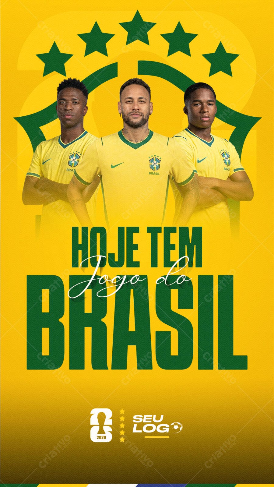 Story Instagram Jogo do Brasil Futebol PSD Editável