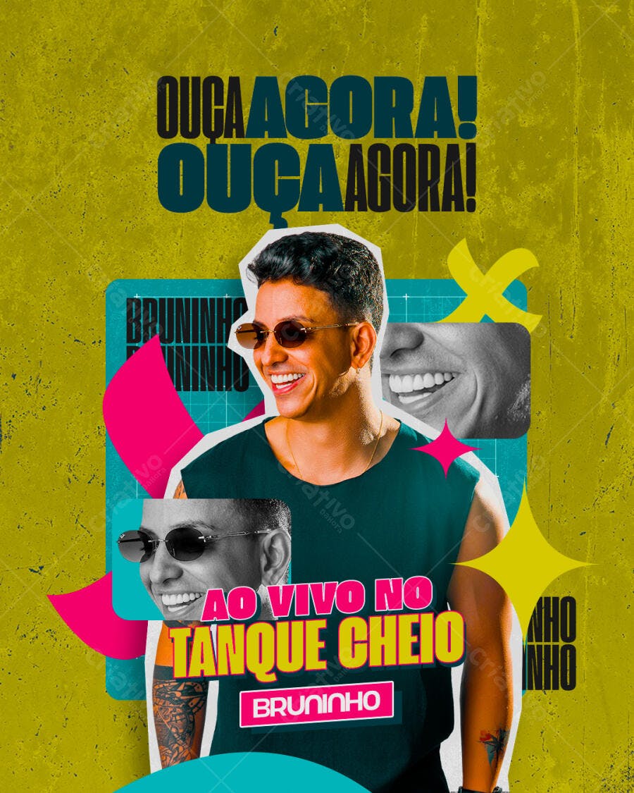 Post Instagram Show Música Ao Vivo PSD Editável