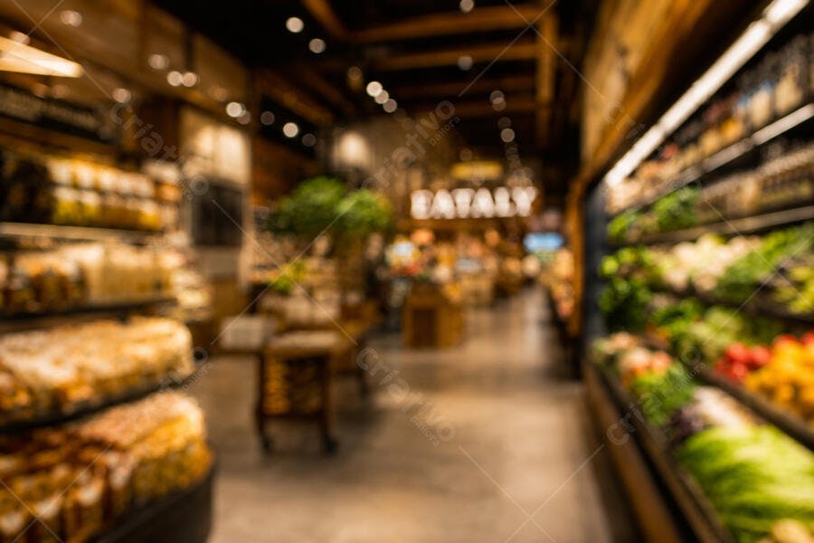Foto Mercado Mercearia Supermercado Foco Desfocado Iluminação Ambiente