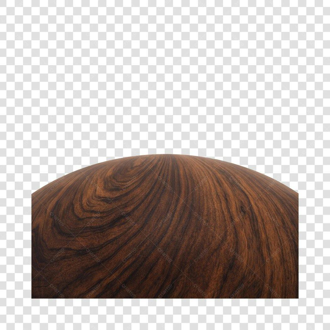Elemento 3D Base de Madeira Escura Texturizada PNG Fundo Transparente