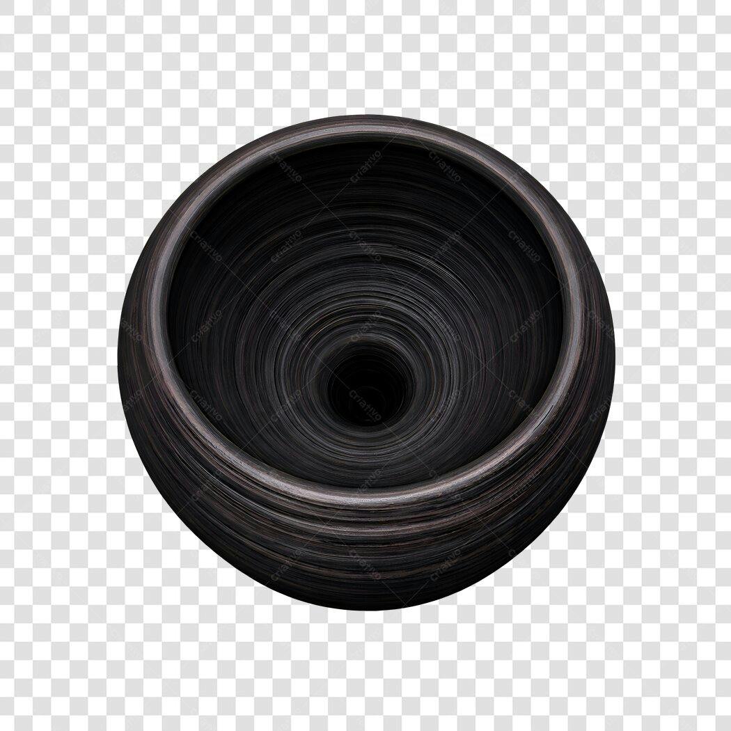 Elemento 3D Buraco Negro Espiral Escuro PNG Fundo Transparente