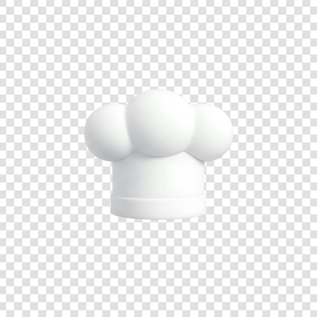 Elemento 3D Chapéu de Chef Branco Cozinha PNG Fundo Transparente