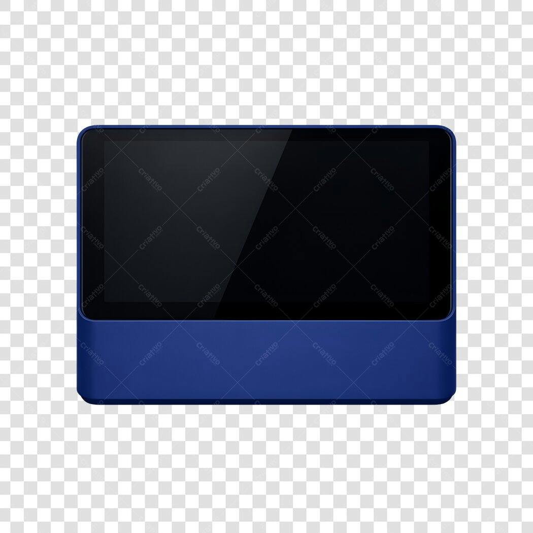Elemento 3D Display Azul Moderno PNG Fundo Transparente