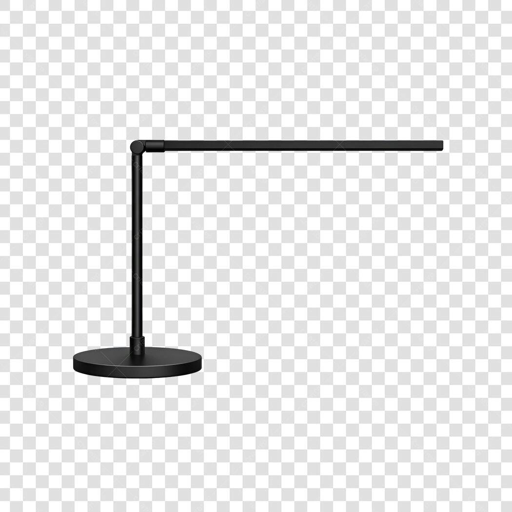 Elemento 3D Luminária de Mesa Preta Moderna PNG Fundo Transparente