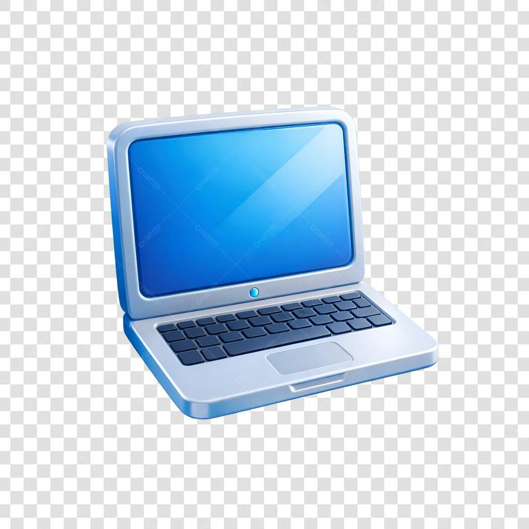 Elemento 3D Notebook Computador Tecnologia PNG Fundo Transparente