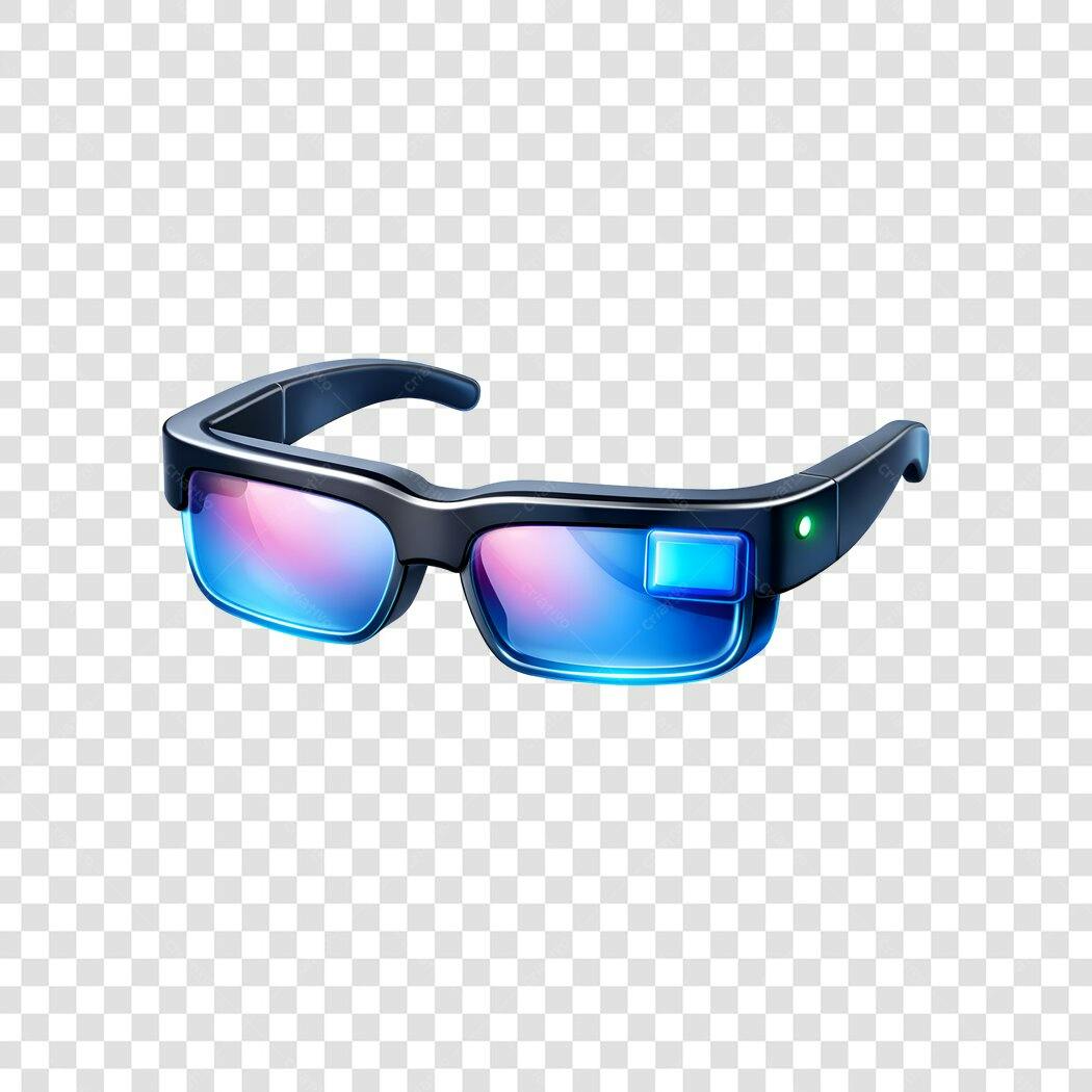 Elemento 3D Óculos Realidade Virtual VR AR PNG Fundo Transparente
