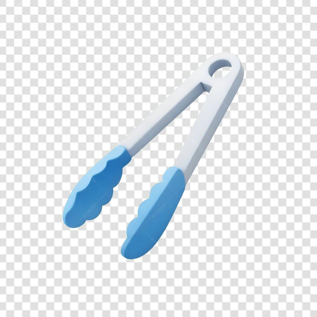 Elemento 3D Pegador Cozinha Utensílio Azul PNG Fundo Transparente