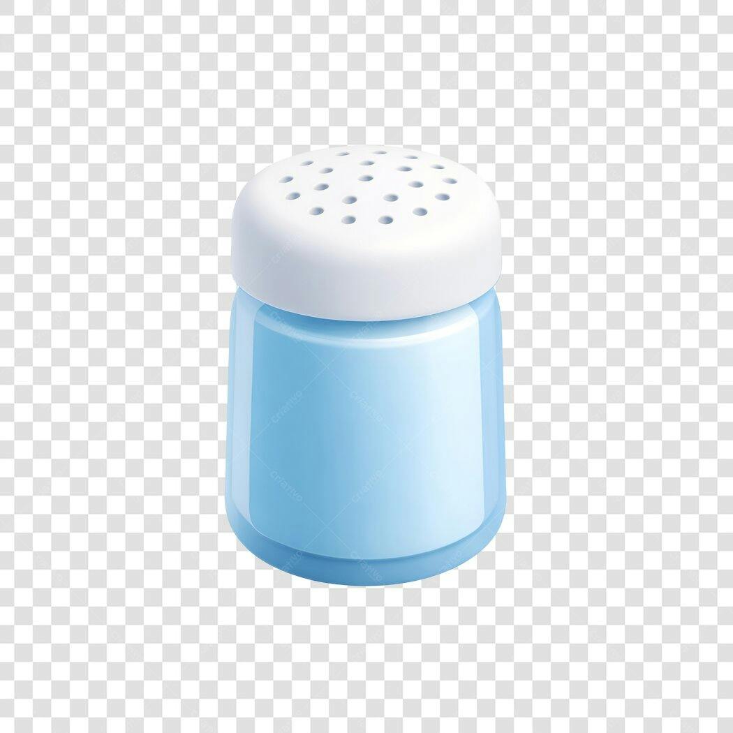 Elemento 3D Saleiro Azul Bebê Cozinha PNG Fundo Transparente