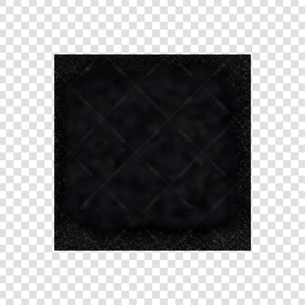 Elemento Decorativo Borda Grunge Preto PNG Fundo Transparente