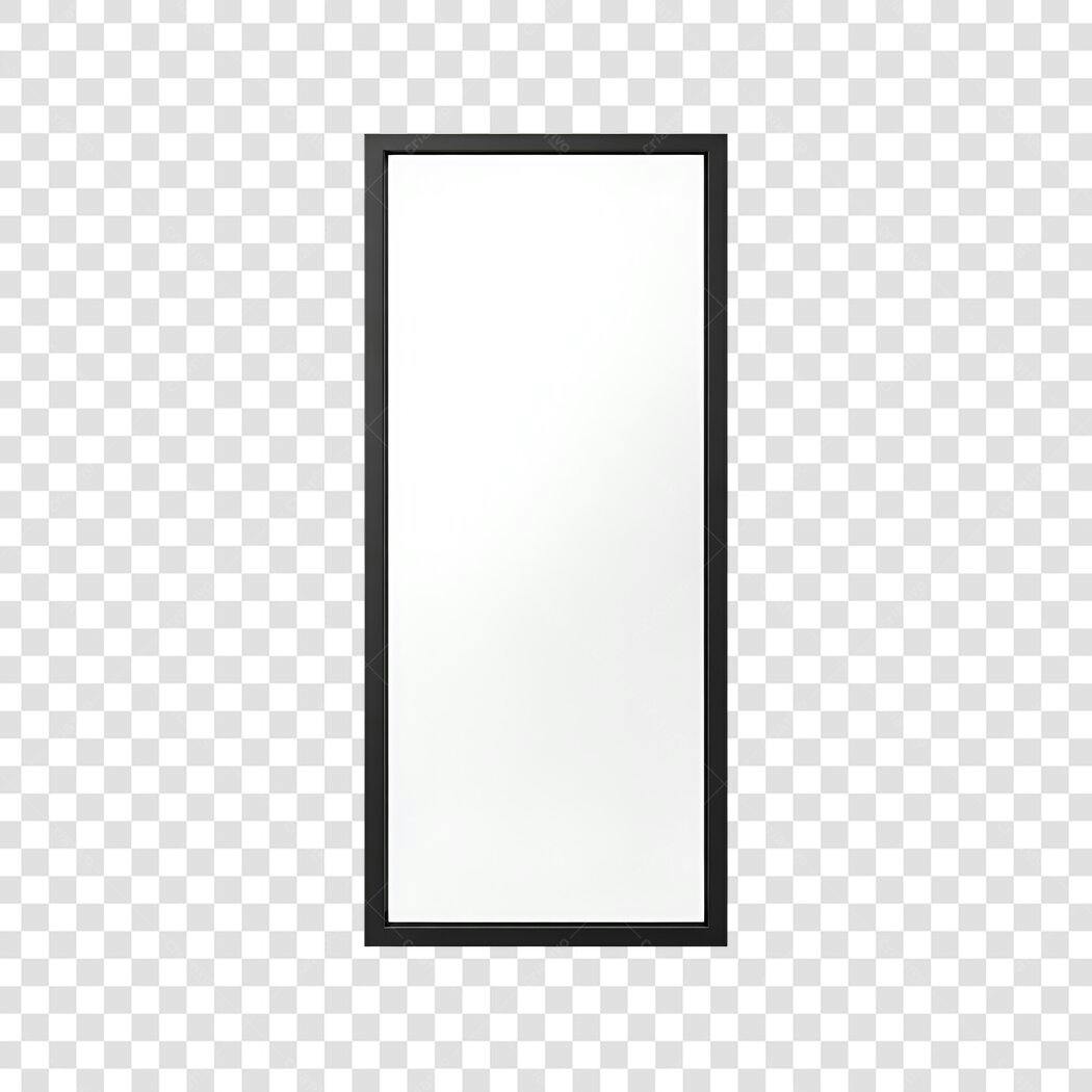 Elemento Decorativo Moldura Preta Retangular PNG Fundo Transparente