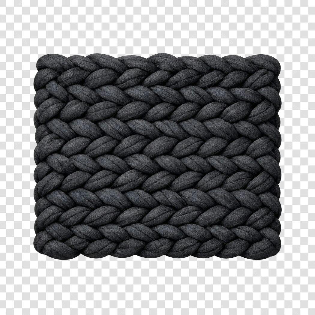 Elemento Decorativo Tapete Trama Grossa Cinza PNG Fundo Transparente